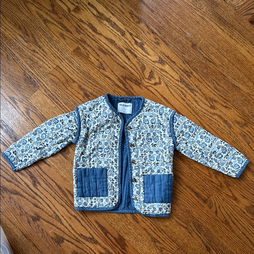 Old Navy Blue Floral Kids Jacket